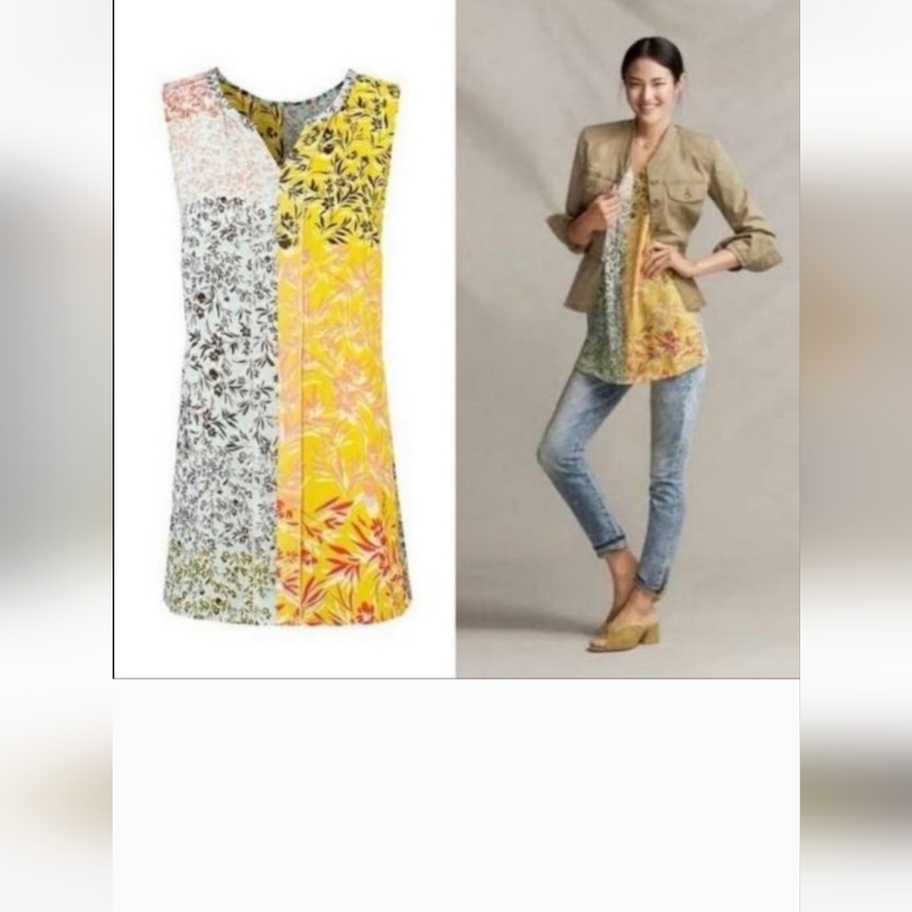 Cabi golden glow split blouse size medium